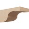 Ekena Millwork 8"W x 16"D x 8"H Wide Del Monte Rough Cedar Woodgrain TimberThane Corbel, Primed Tan CORUR08X16X08DELRCPR - alternate 1
